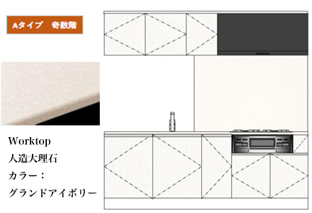 キッチン｜Aタイプ 奇数階