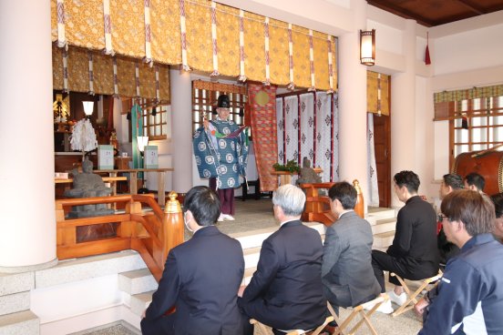 天祖・諏訪神社にて「品川区南大井プロジェクト」の安全祈願祭