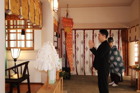 天祖・諏訪神社にて「品川区南大井プロジェクト」の安全祈願祭