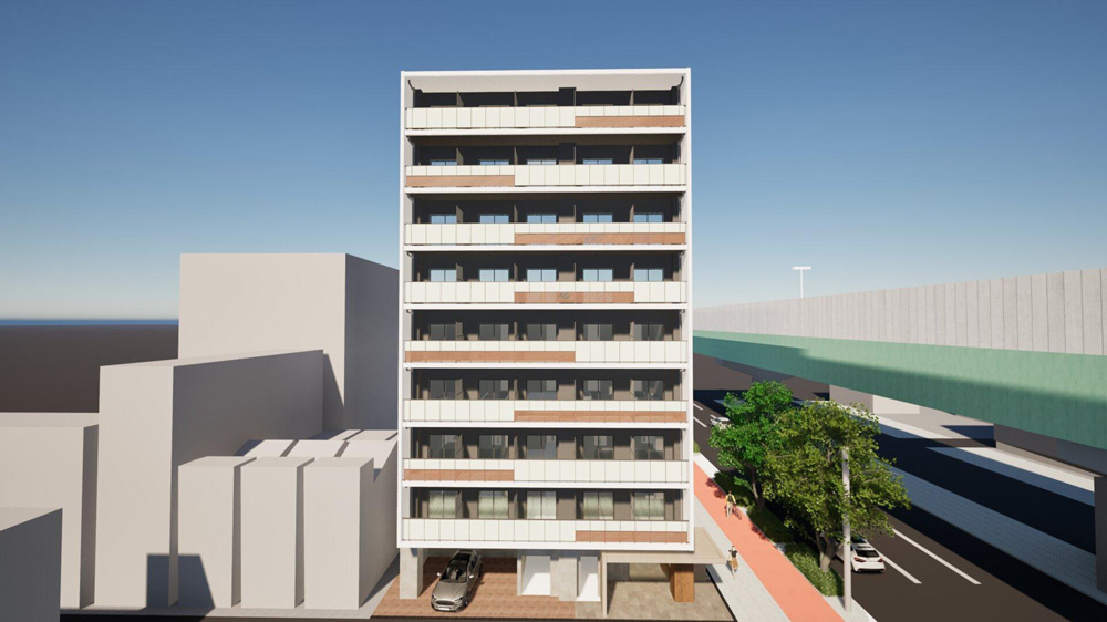 東今里プロジェクトパース(東面ファサードを見る)｜大建興産株式会社