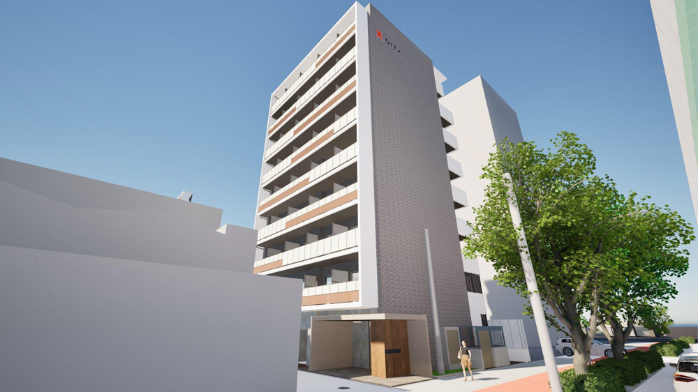 東今里プロジェクトパース(東北角より見る)｜大建興産株式会社