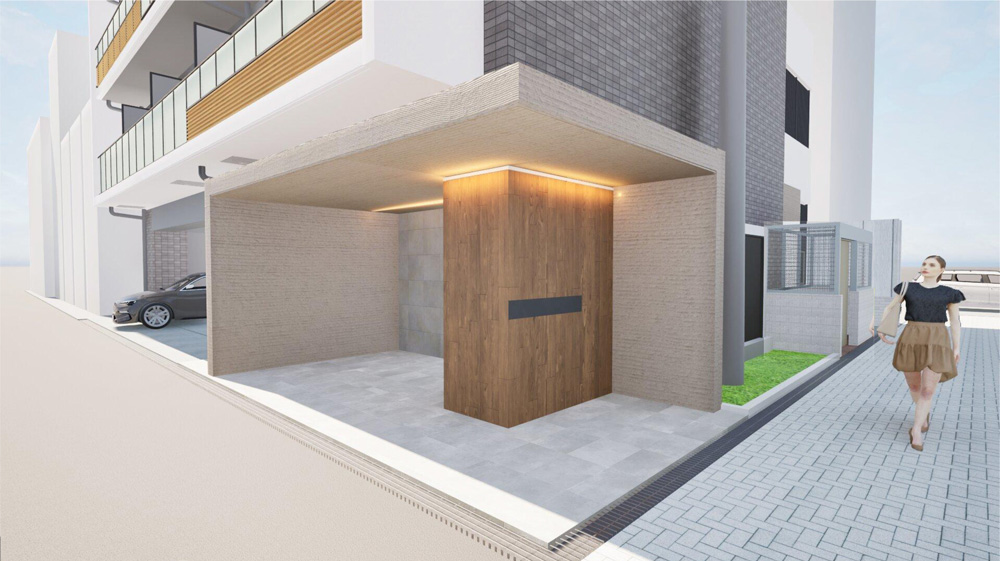 東今里プロジェクトパース(東北角より見る)｜大建興産株式会社